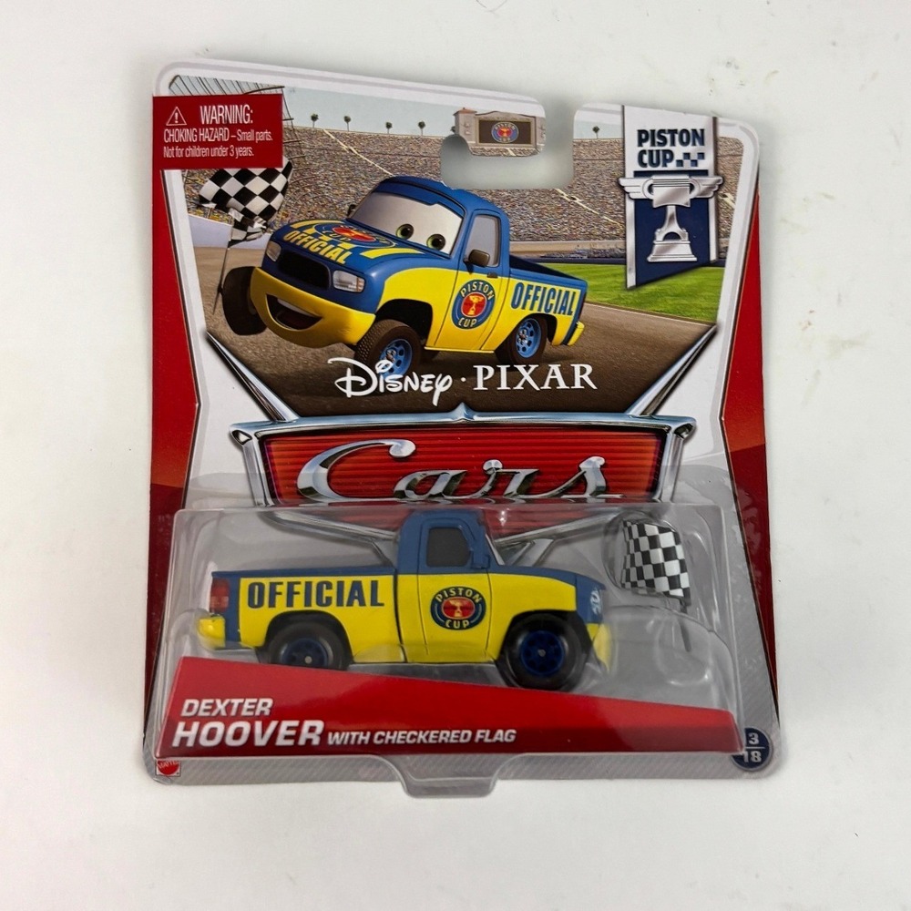 2013 Disney Pixar Cars Dexter Hoover Checkered Flag #13 Piston Cup Y7164